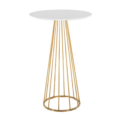 Gold and White Highboy Table