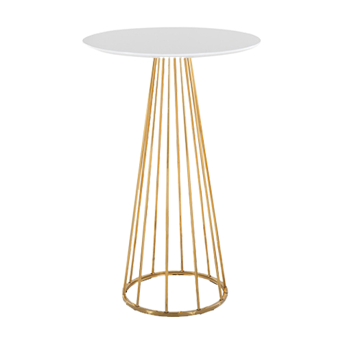 Gold and White Highboy Table