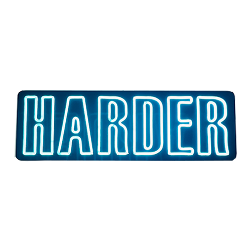 Harder - Blue LED Neon