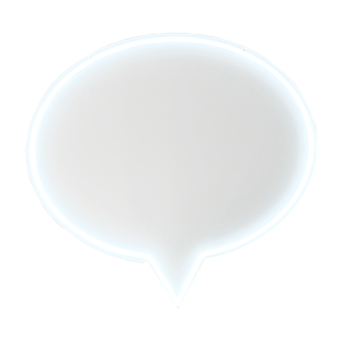Thought Bubble - White LED Neon - Large