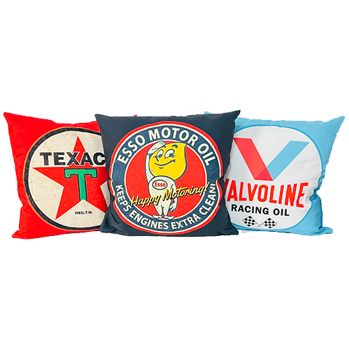 Set of (3) Oil and Gas Pillows - Esso