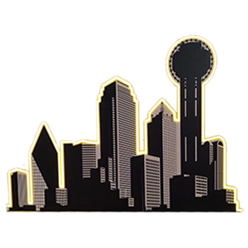 Dallas Skyline LED Neon