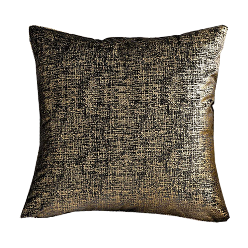 Gold Glitter and Black Velvet Pillow