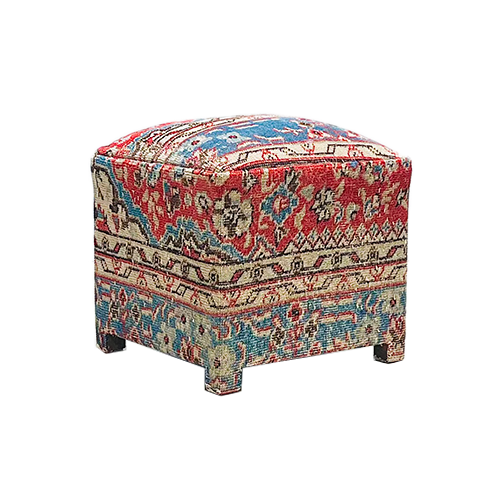 Vintage Tapestry Ottoman