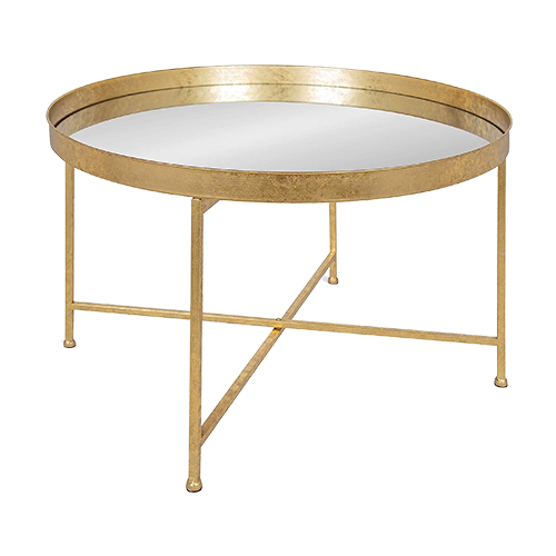 Gold Tray Mirrored Coffee Table
