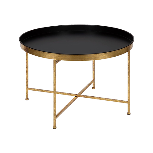 Black & Gold Tray Coffee Table
