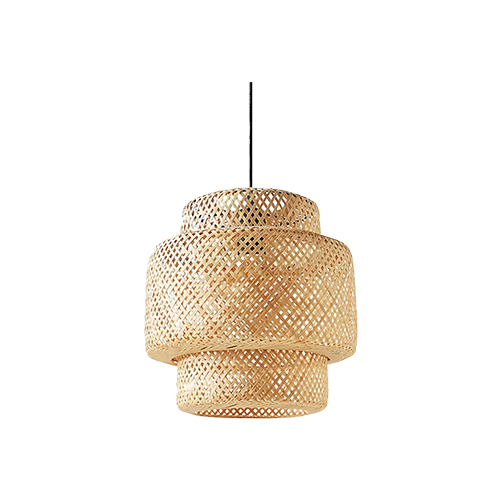 11" Woven Bamboo Chandelier