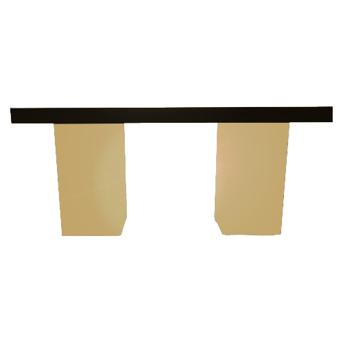 Black and Gold Mirrored Column Table