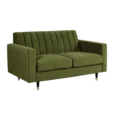 Olive Velvet Loveseat