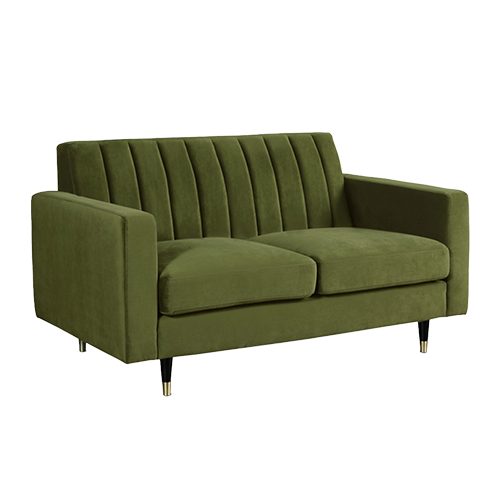 Olive Velvet Loveseat