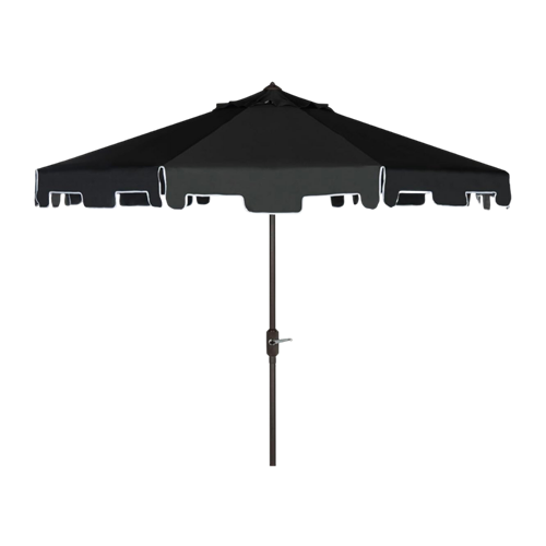 Black and White Trim Market Umbrella