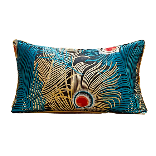 Peacock Feather Pillow