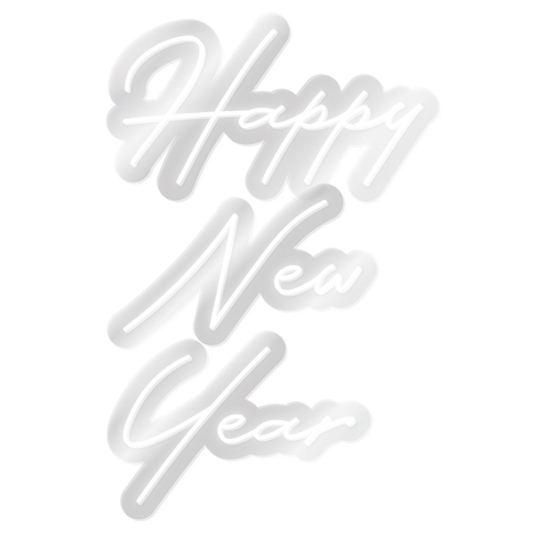 Happy New Year – White LED Neon
