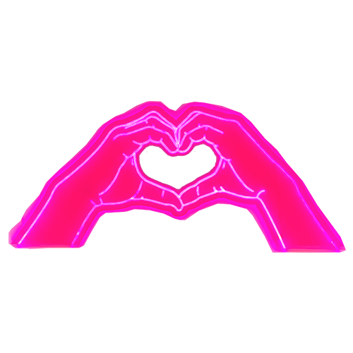 Heart Hands LED Neon