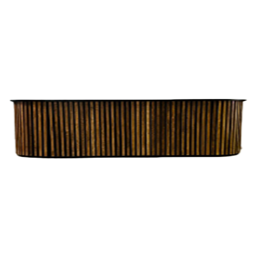 Wooden Slat Bar 15' - Rounded Corner