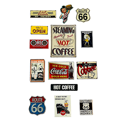 Set of Diner Signs