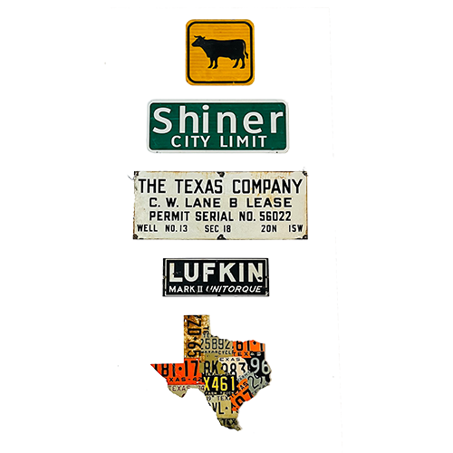 Set of Western Texas Signs
