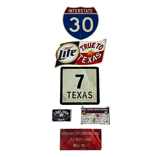 Set of Texas Signs