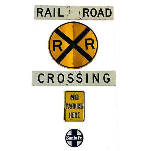Set of Railroad Signs