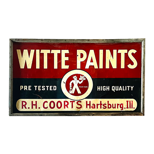 Vintage Witte Paints Sign