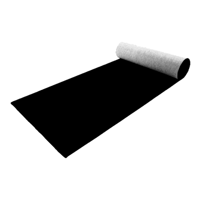 50' Bound Black Carpet Runner