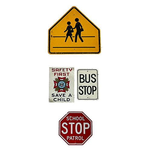 Set of School Signs