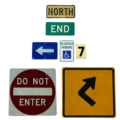 Set of Road Signs
