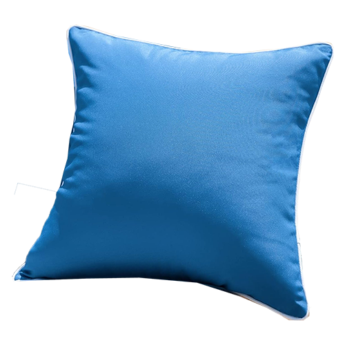 Blue with White Piping Pillow