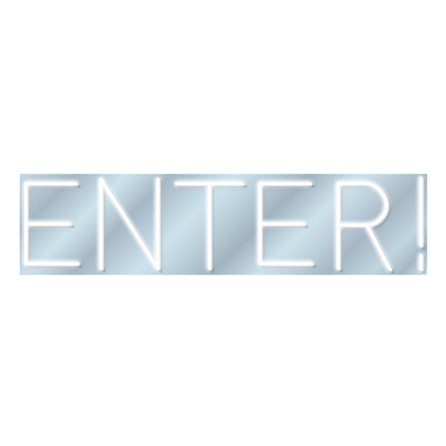 Enter - White LED Neon