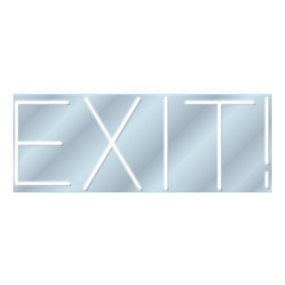 Exit - White LED Neon