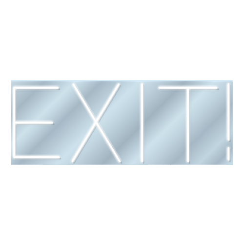 Exit - White LED Neon