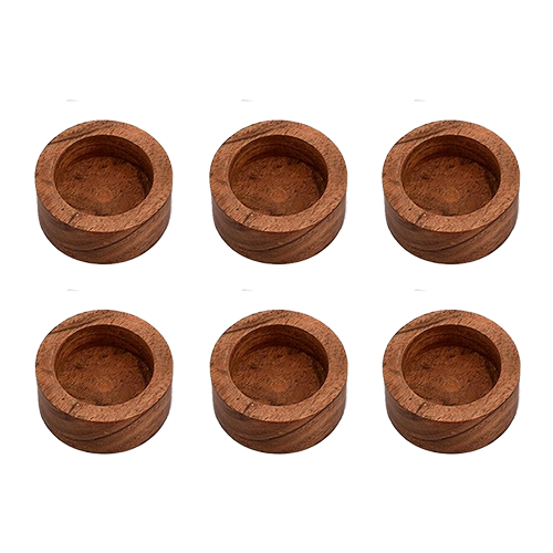 Wood Votive Holders - Set of (6)