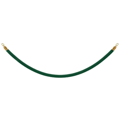 Green Rope with Brass Ends