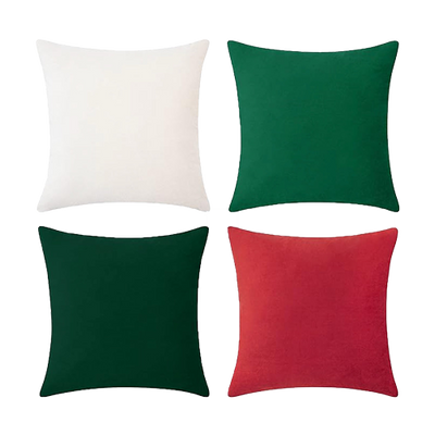 Set of (4) Velvet Holiday Pillows