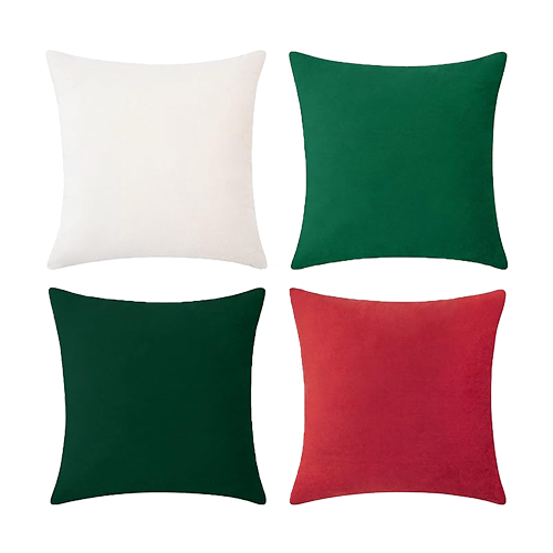 Set of (4) Velvet Holiday Pillows