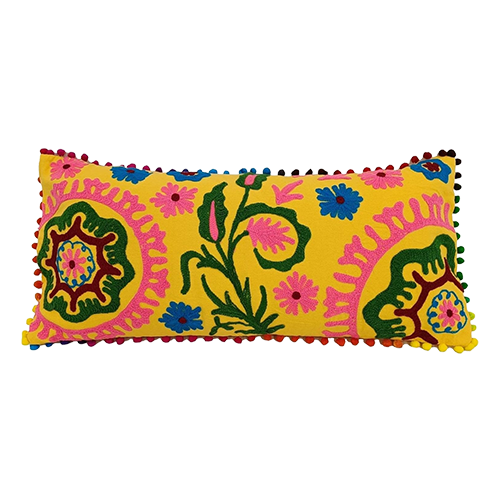 Yellow Fiesta Lumbar Pillow