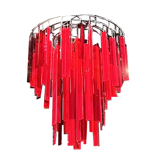 Oversized Chandelier - Red