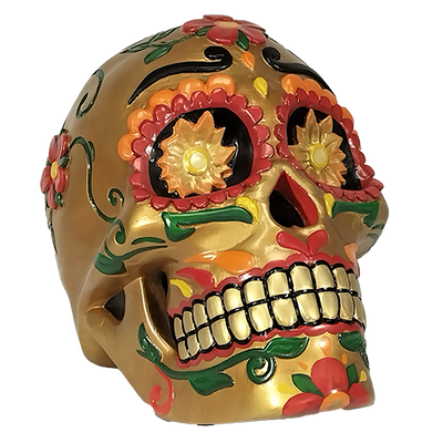 Sugar Skull - Gold 23"