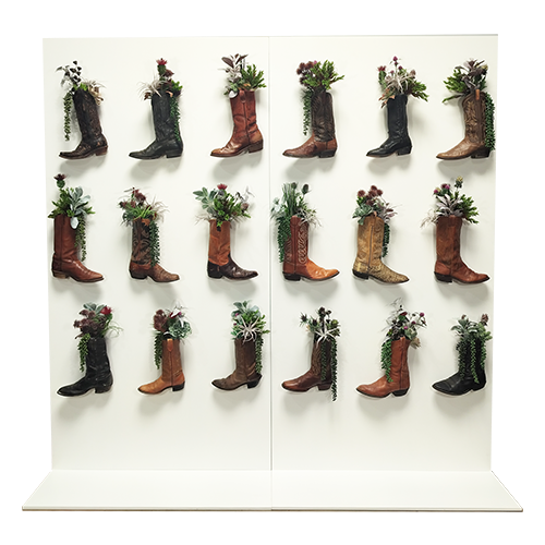 Boot & Succulent Wall 8’ x 8’