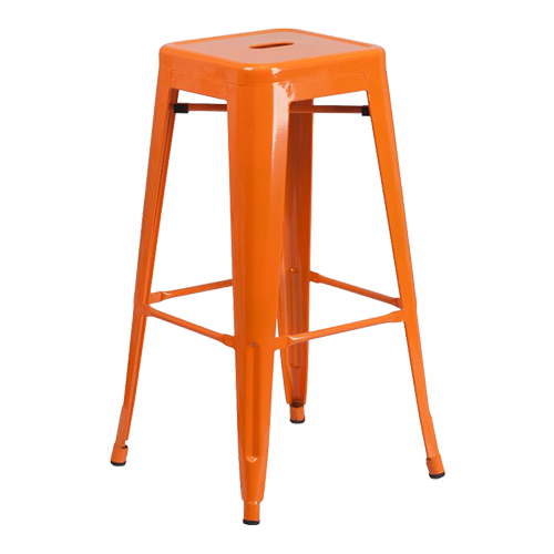 Orange Bistro Bar Stool