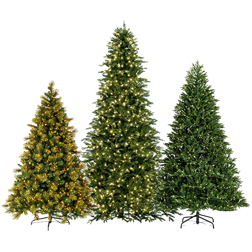 Green Lighted Tree Trio (Set of 3)
