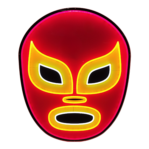 Luchador Yellow & Red LED Neon