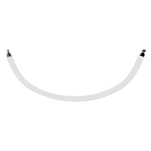 White Rope with Chrome Ends