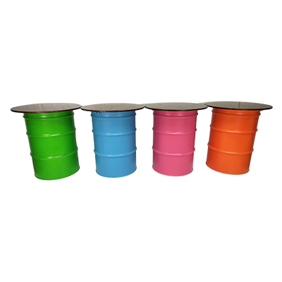 Pop Barrel Highboy with Rustic Top (Set of 4)
