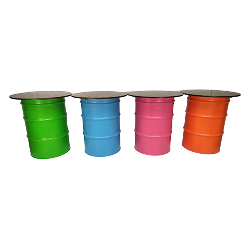 Pop Barrel Highboy with Rustic Top (Set of 4)