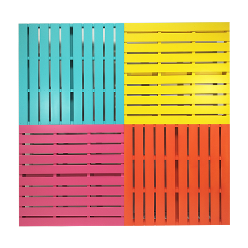 8' x 8' Colorful Pallet Wall