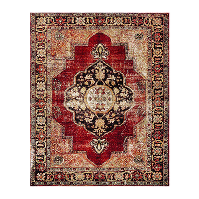 Red and Black Medallion Rug 8' x 10'