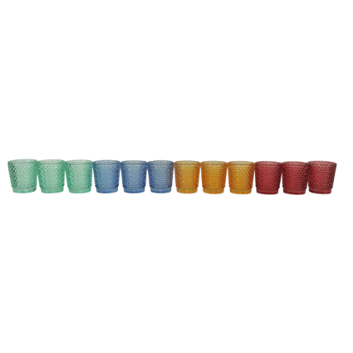 Hobnail Glass Votives – Set of (12)