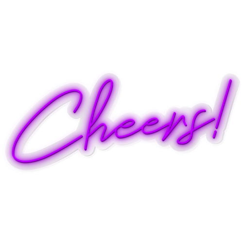 Cheers! - Purple LED Neon