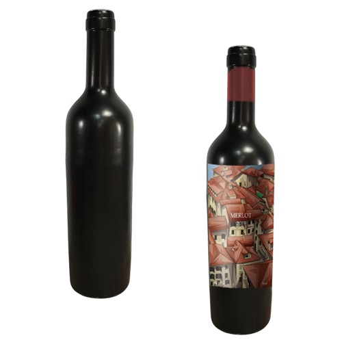 8' Brandable Wine Bottle